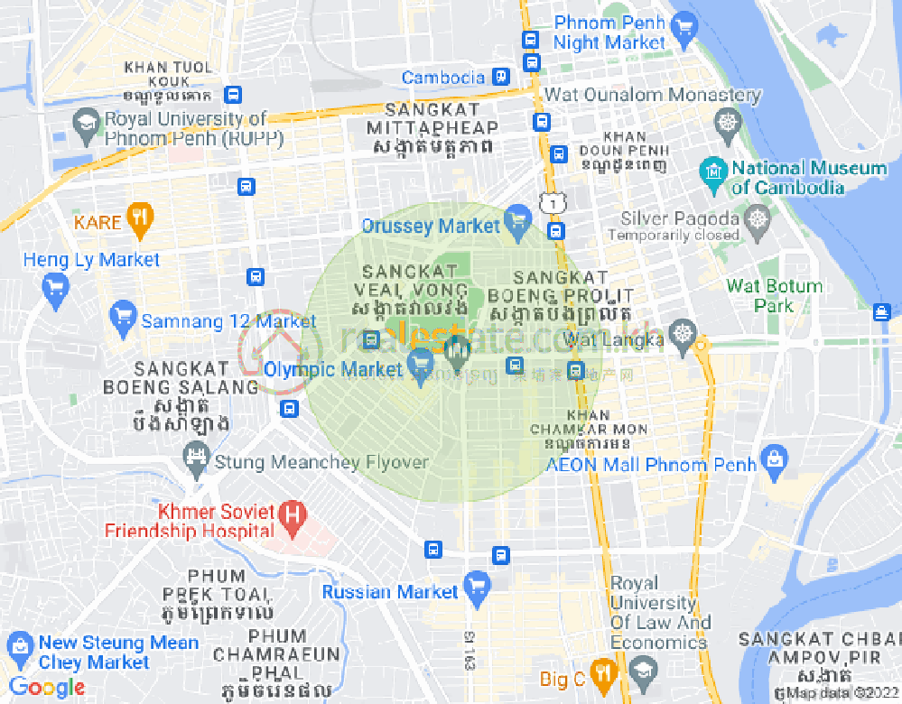 Carte de Olympic, Boeng Keng Kang, Phnom Penh