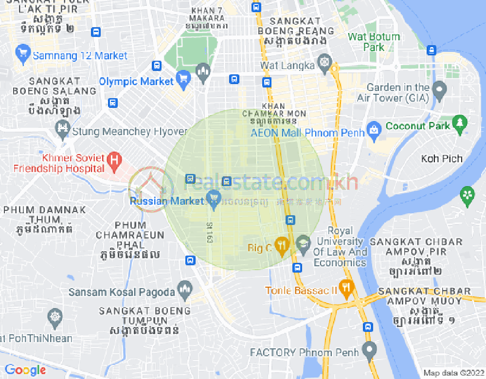 Map of BKK 3, Boeng Keng Kang, Phnom Penh