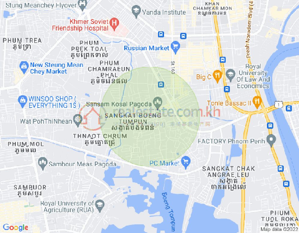 宣邦屯门1, 棉芷区, 金边地图