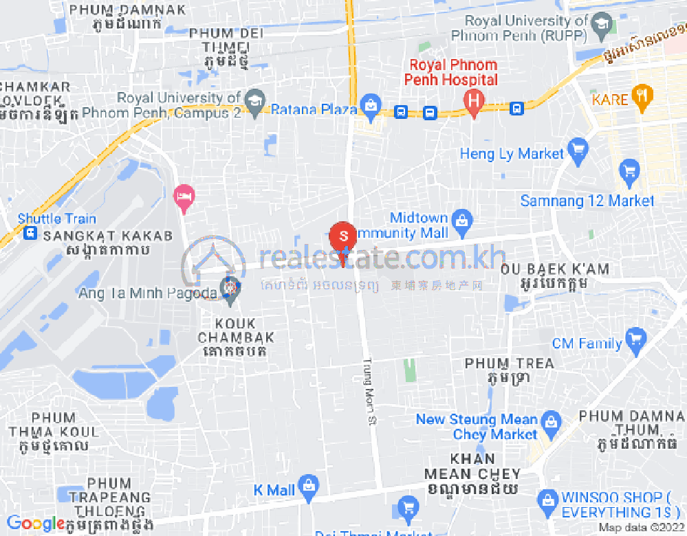 Mapa: Tuek Thla, Sen Sok, Phnom Penh
