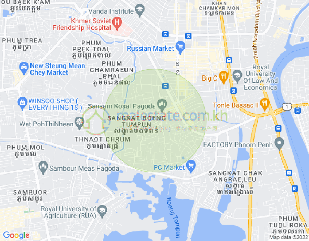 宣邦屯门1, 棉芷区, 金边地图