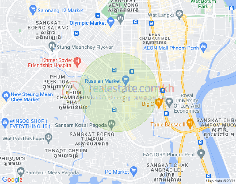 Карта Тул Том Пунг 1, Чамкармон, Пномпень