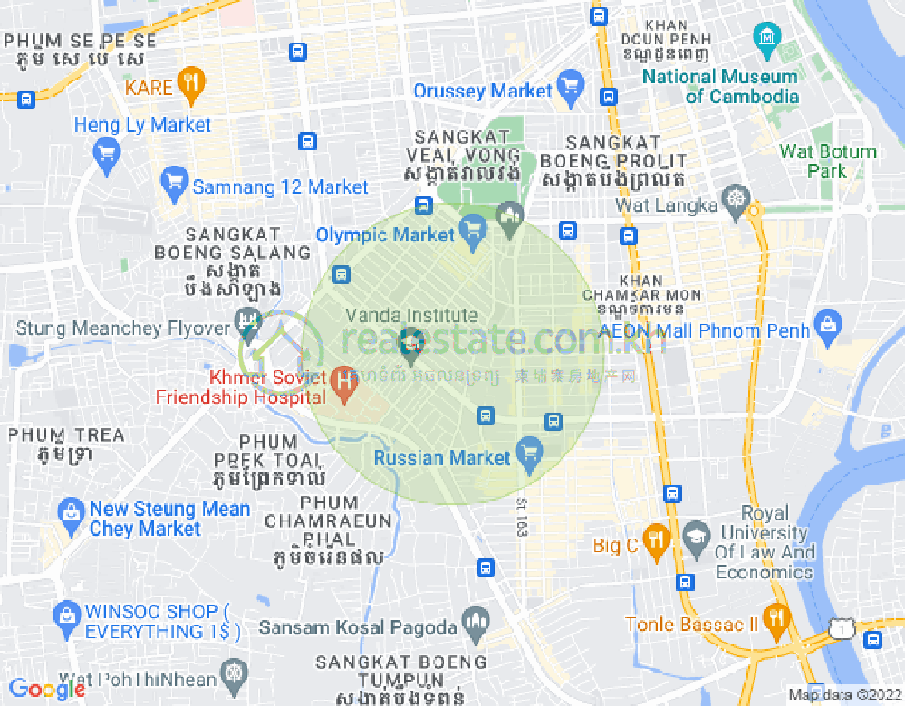 Mapa: Toul Svay Prey 2, Boeng Keng Kang, Phnom Penh
