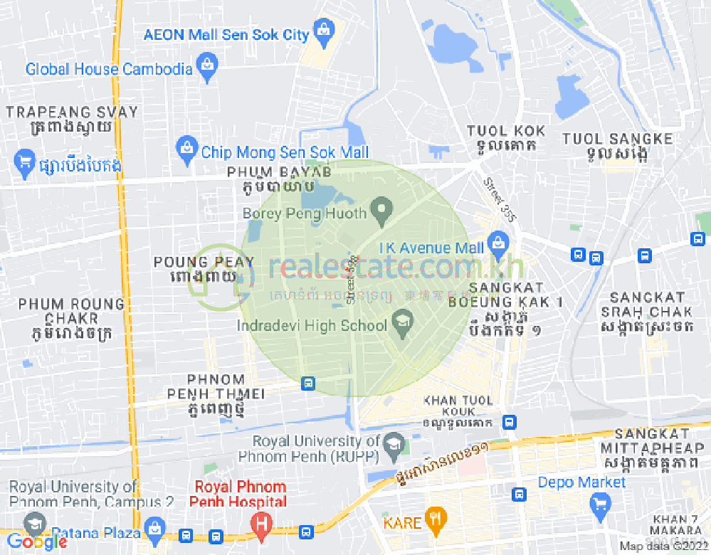 แผนที่ บึงกัก 2, ตวลโคก, พนมเปญ