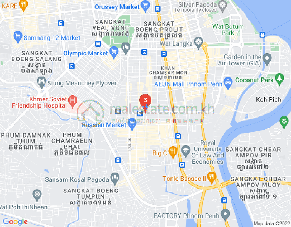 Mapa: BKK 3, Boeng Keng Kang, Phnom Penh