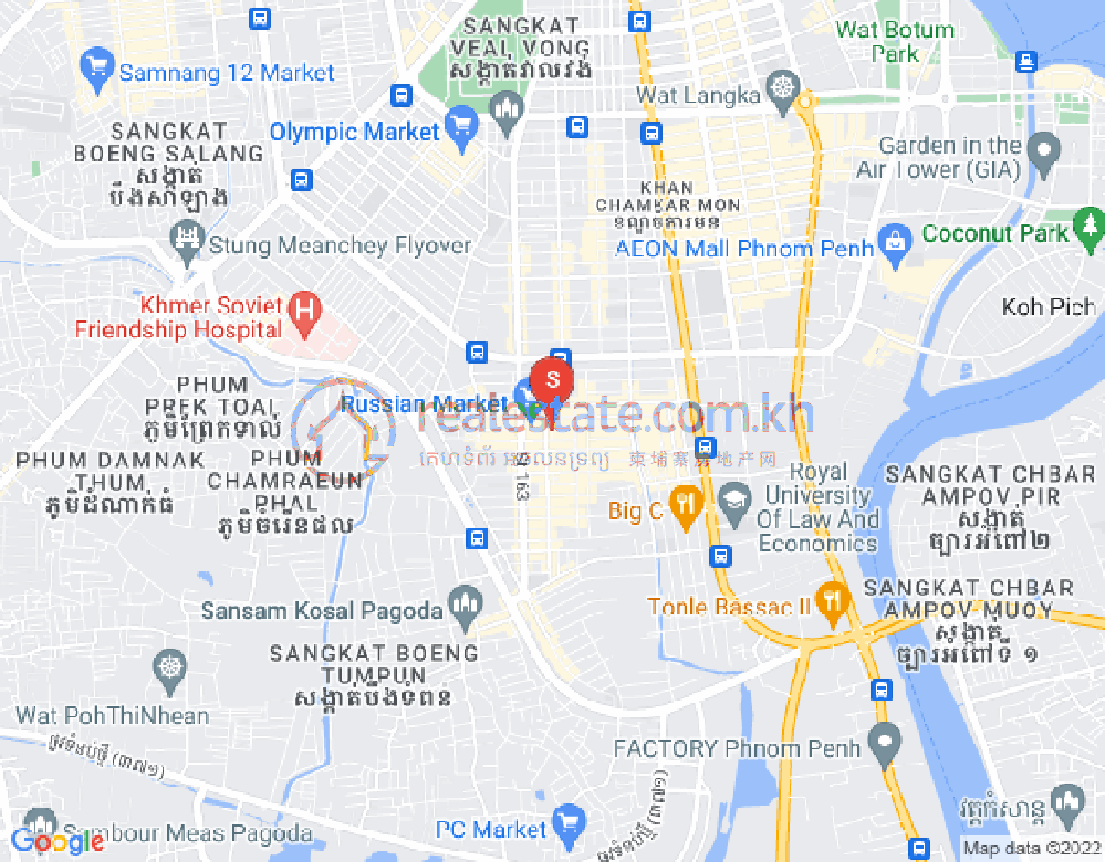 Carte de Toul Tum Poung 1, Chamkarmon, Phnom Penh