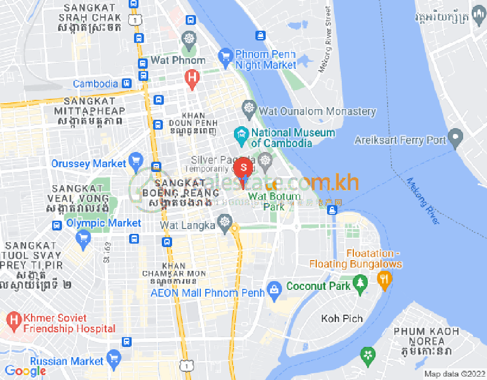 Mapa: Chakto Mukh, Daun Penh, Phnom Penh