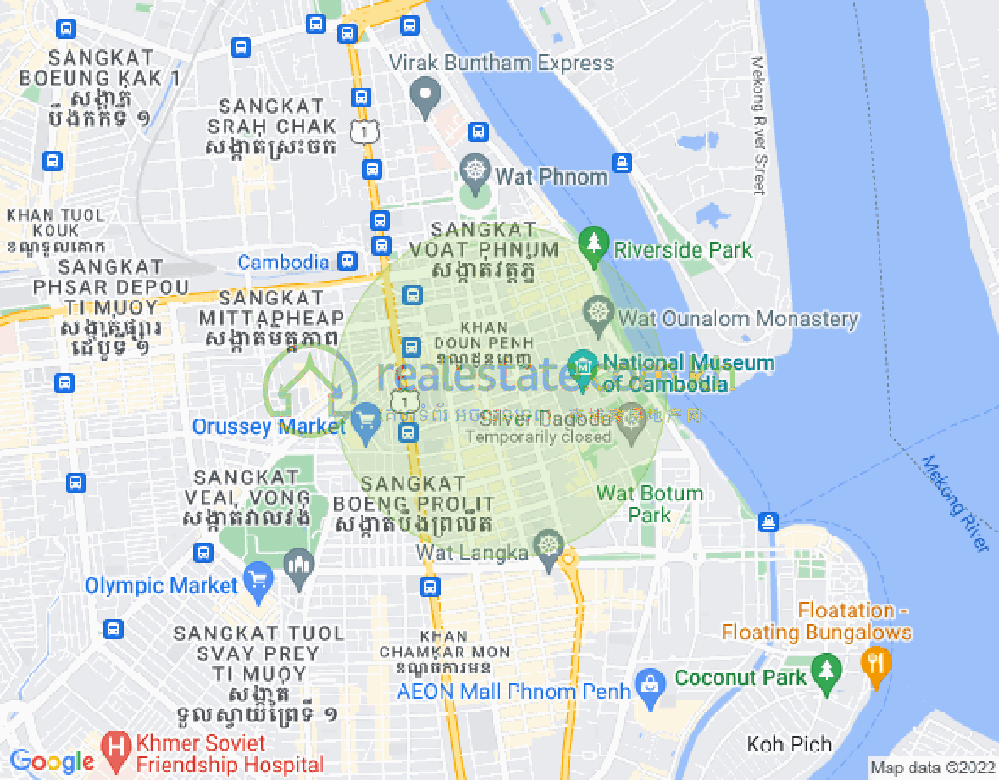 แผนที่ เบิงเรียง, ดวนป็ญ, พนมเปญ