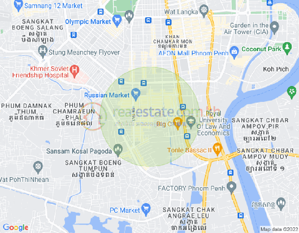 Карта Тул Том Пунг 1, Чамкармон, Пномпень