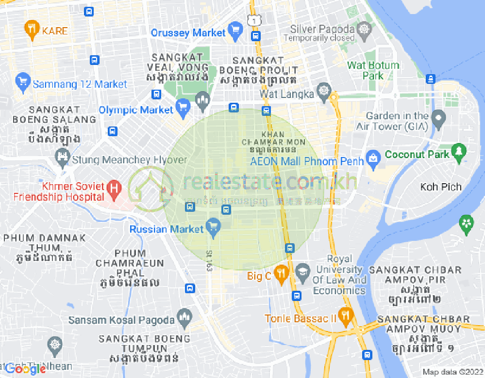 Map of BKK 3, Boeng Keng Kang, Phnom Penh