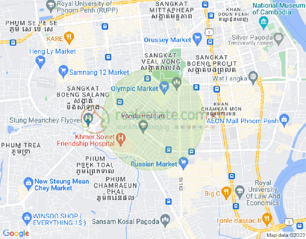 แผนที่ Toul svay prey 2, บึงเกงกอง, พนมเปญ