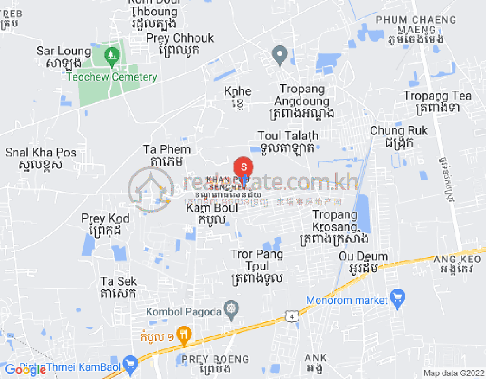 Mapa: Kakap, Por Sen Chey, Phnom Penh