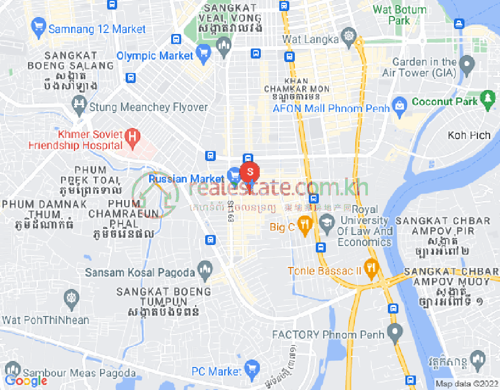 Карта Тул Том Пунг 1, Чамкармон, Пномпень