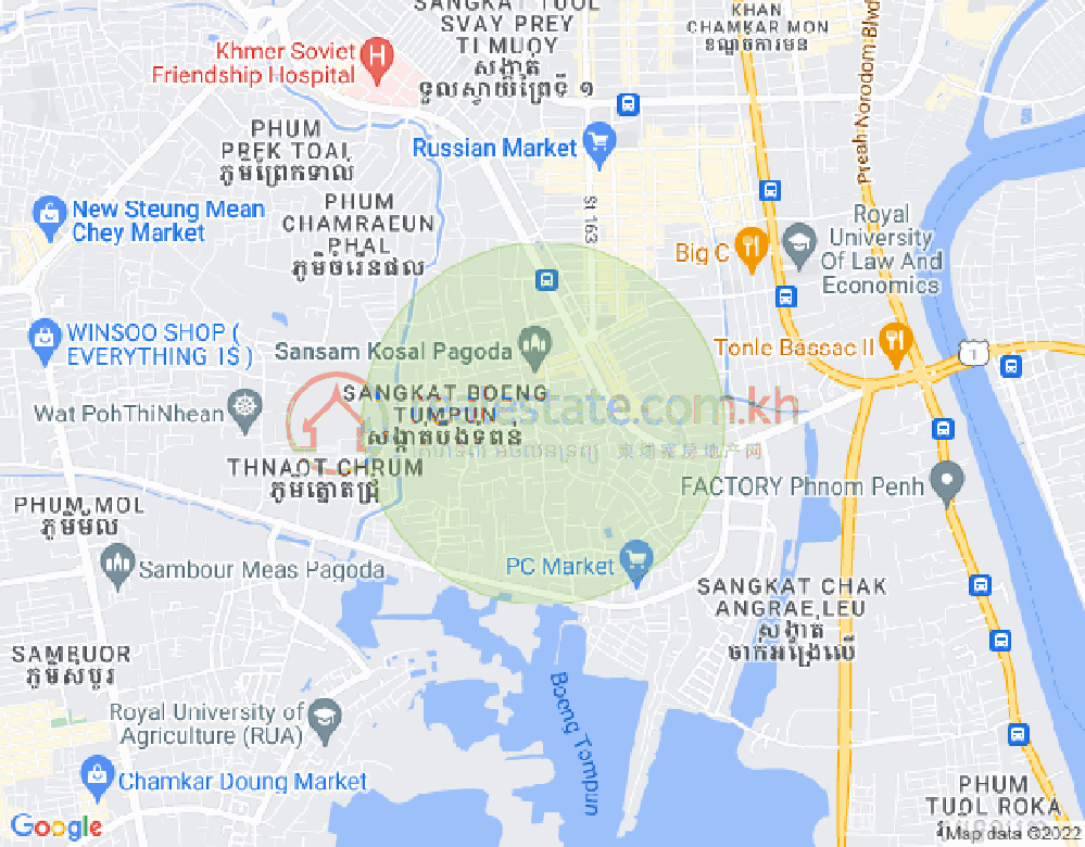宣邦屯门1, 棉芷区, 金边地图