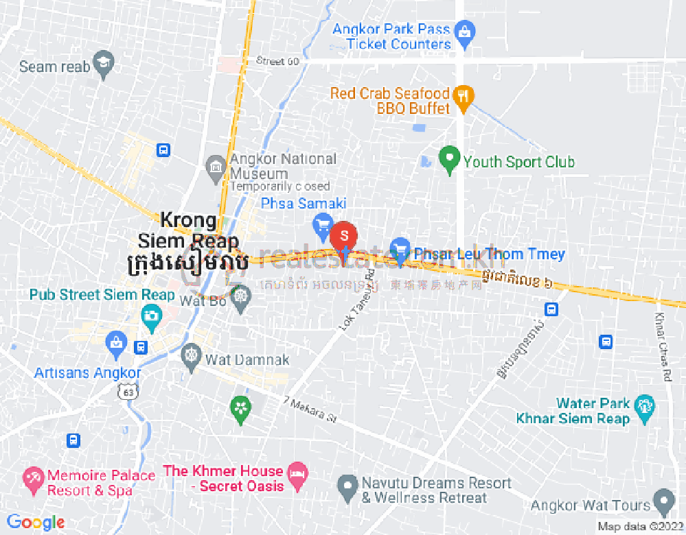 Sla Kram 分区, 暹粒地图
