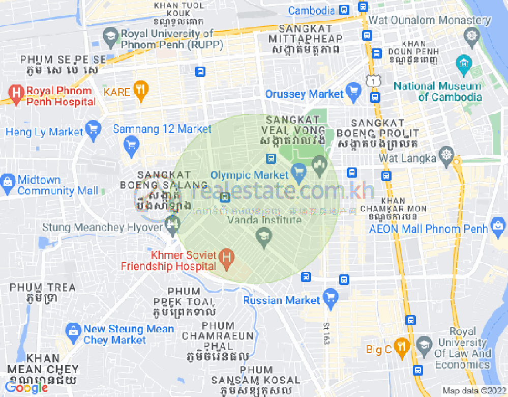 Mapa: Boeung Prolit, 7 Makara, Phnom Penh