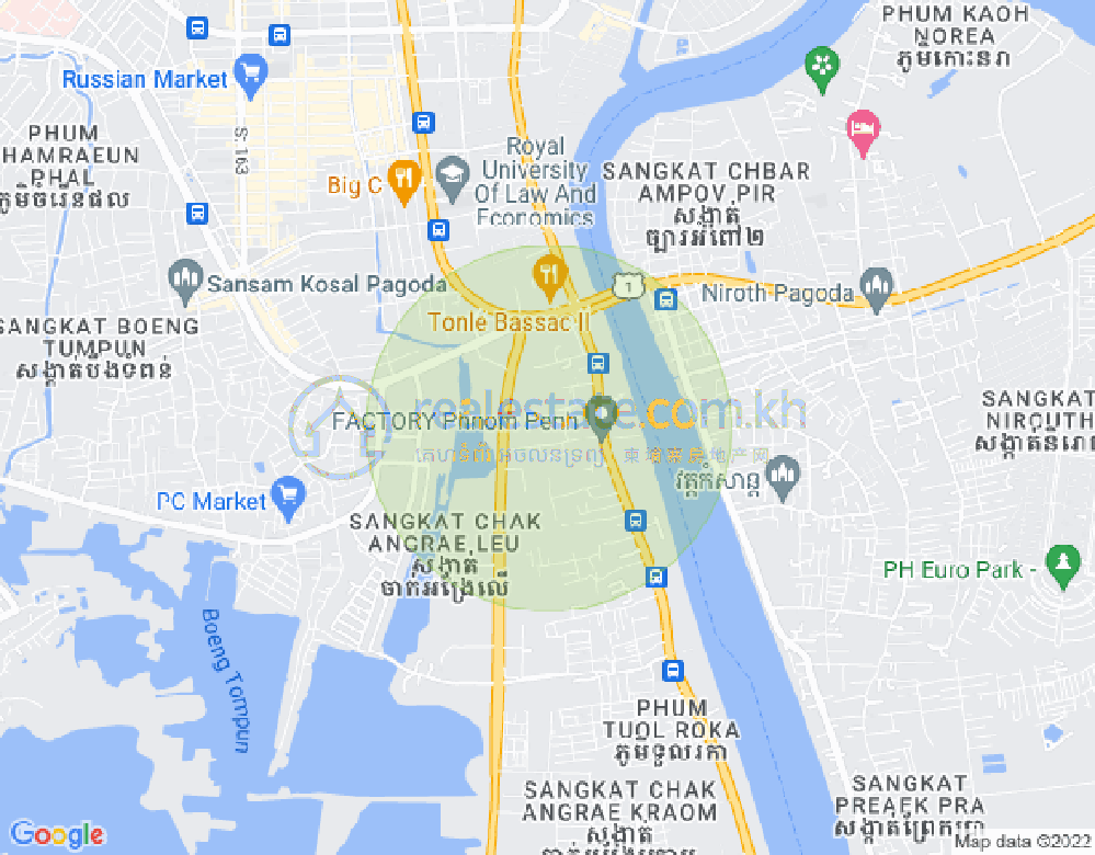 Mapa: Chak Angrae Leu, Meanchey, Phnom Penh