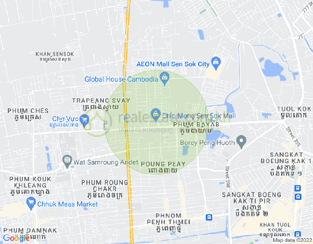新金边, 森速区, 金边地图