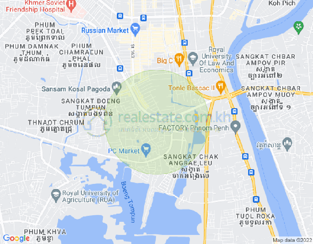 长夏上社分区, 棉芷区, 金边地图