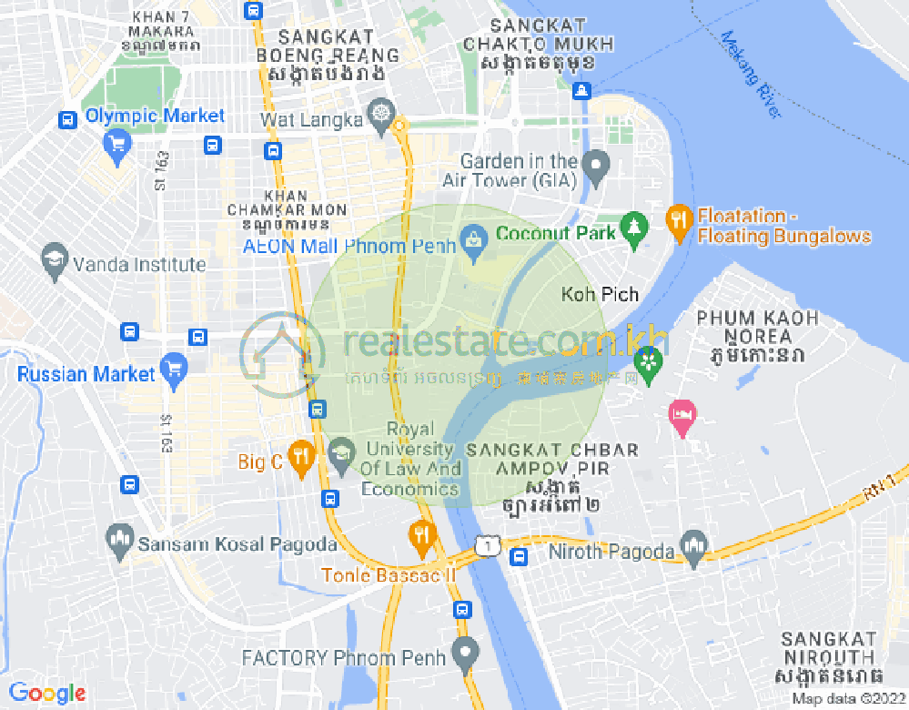 แผนที่ โตนเลบาสัก, จัมการมอน, พนมเปญ