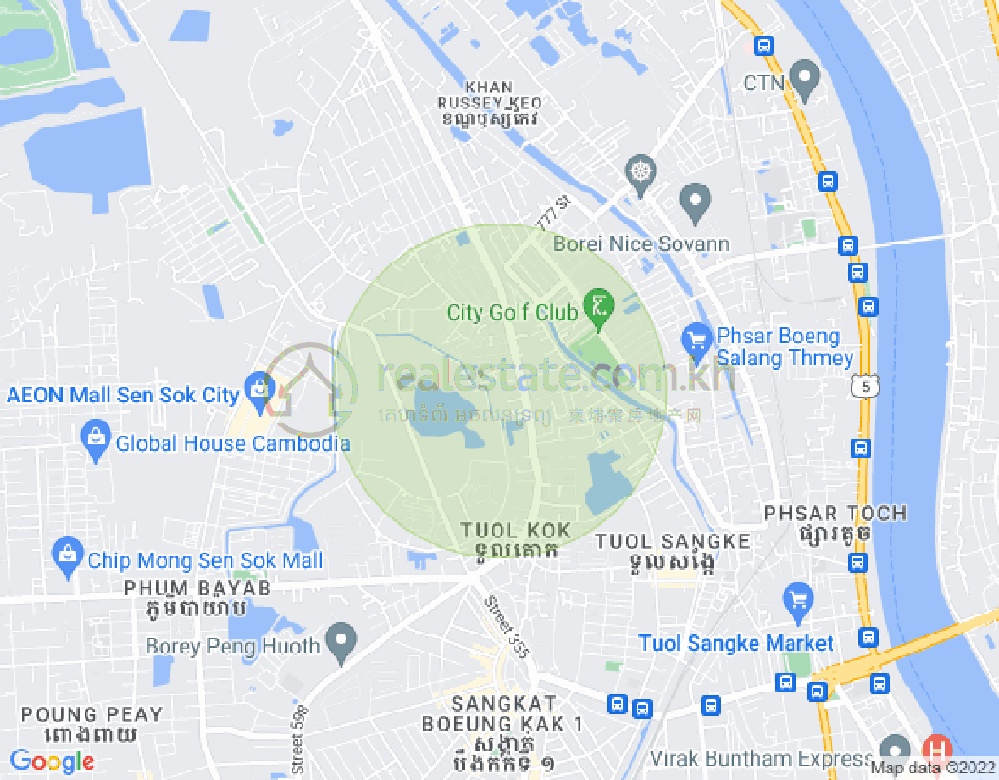 Mapa: Phnom Penh Thmey, Sen Sok, Phnom Penh