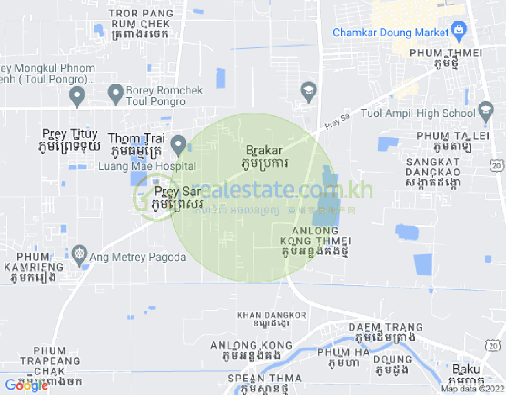 แผนที่ 01 Betong, เปร็ยสา, ดังกอ, พนมเปญ