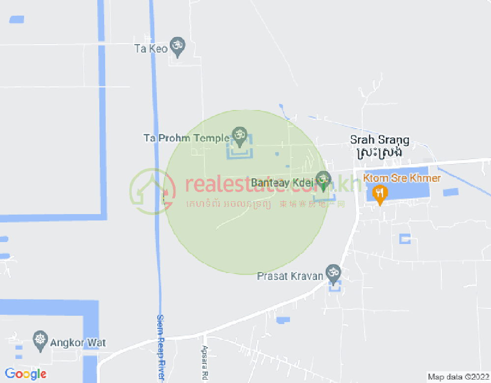 Reap 7 Makara KW Siem, Nokor Thum县, 暹粒地图