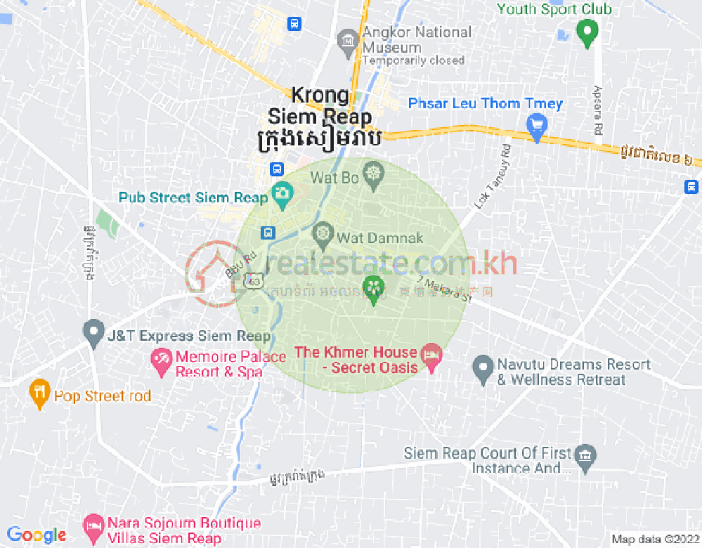 Mapa: Reap 7 Makara KW Siem, Sala Kamraeuk, Siem Reap