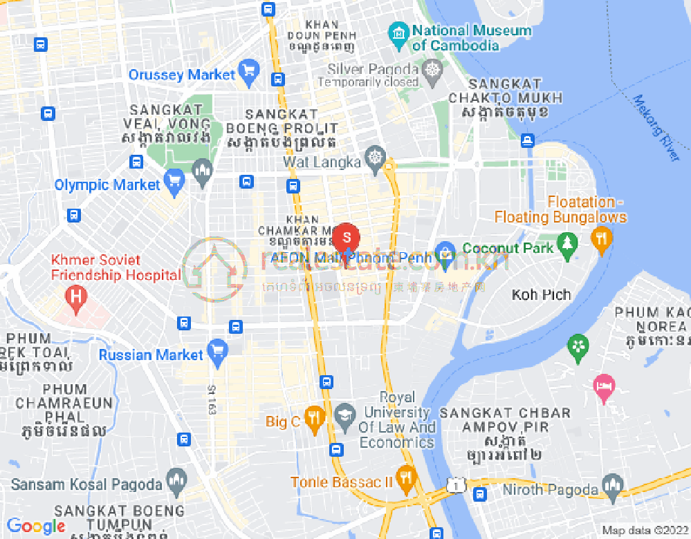 주더분1구역, 짬까몬, 프놈펜 지도