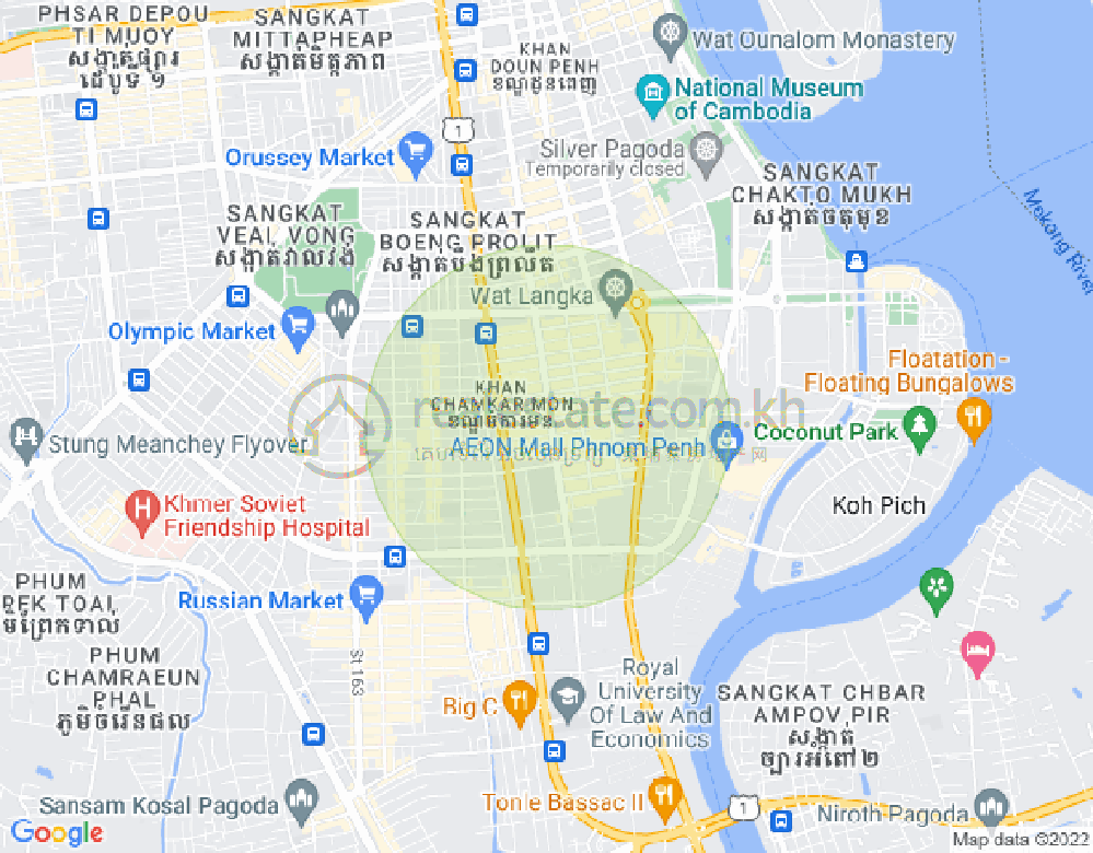 ផែនទី បឹងកេងកង១, បឹងកេងកង, ភ្នំពេញ
