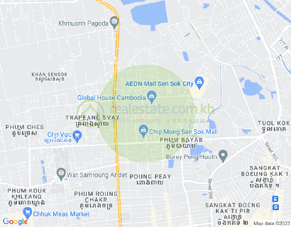 Mapa: Phnom Penh Thmey, Sen Sok, Phnom Penh