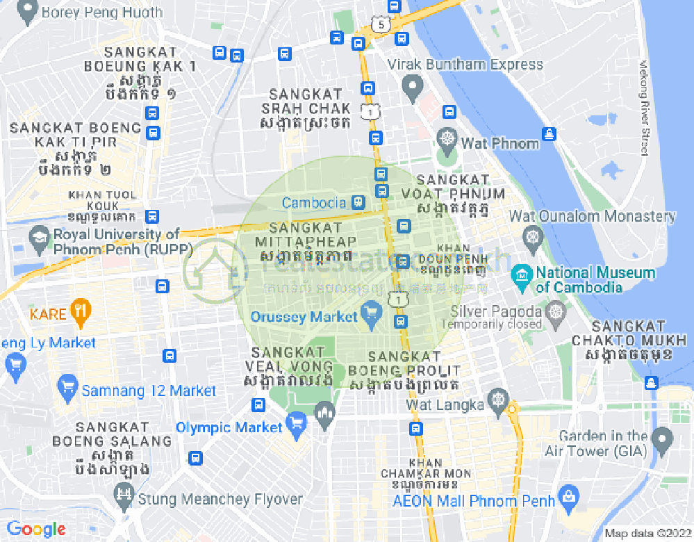 Map of Veal Vong, 7 Makara, Phnom Penh