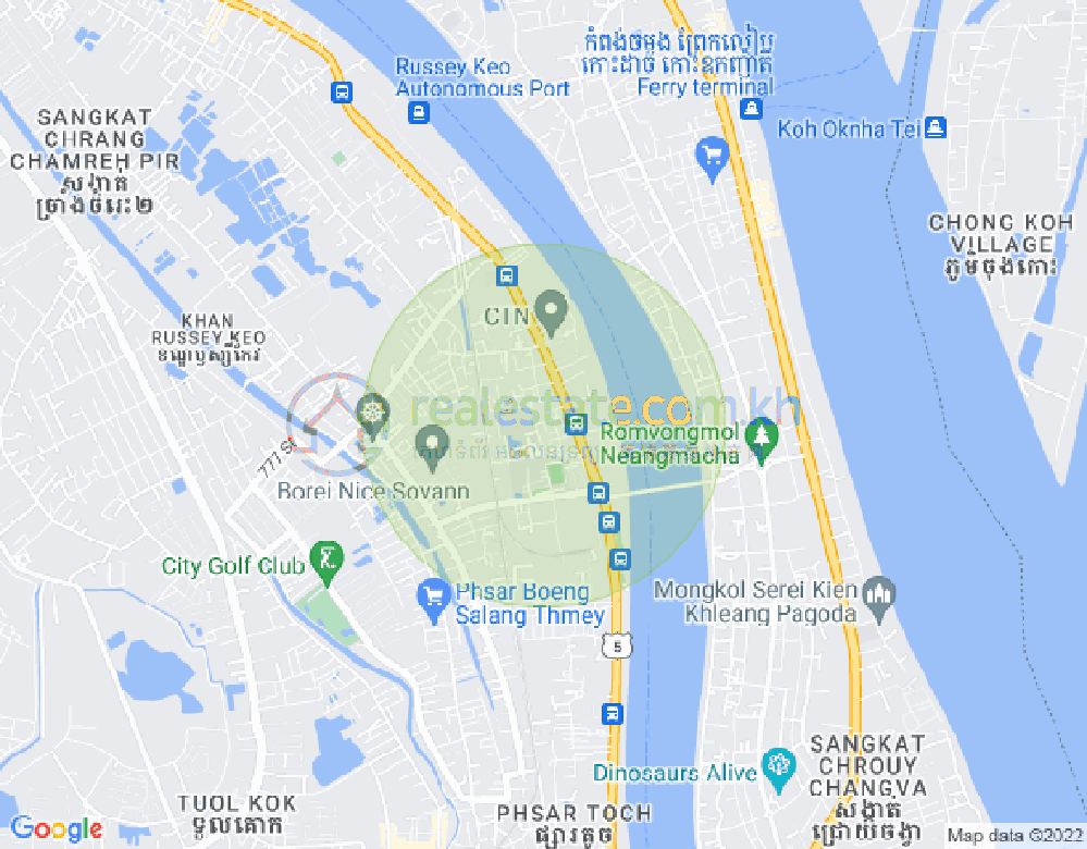 Chrang Chamres I分区, 雷西郊区, 金边地图