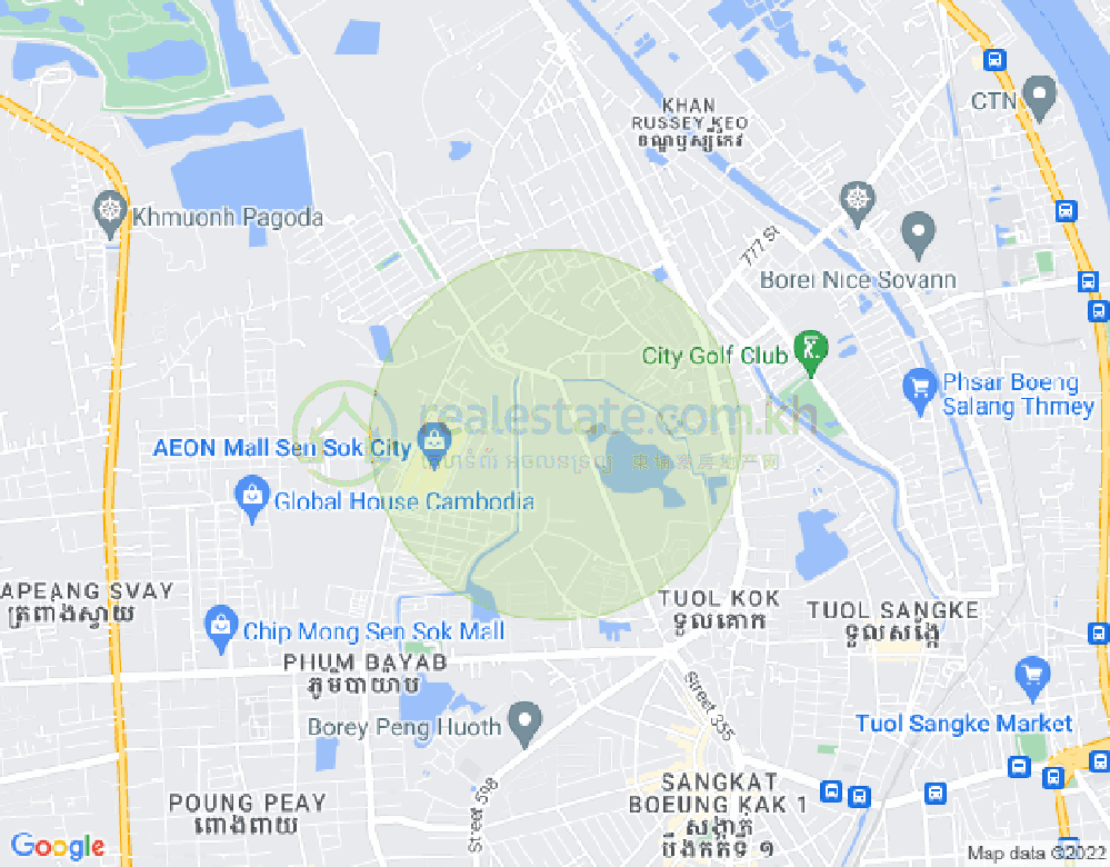 Mapa: Phnom Penh Thmey, Sen Sok, Phnom Penh