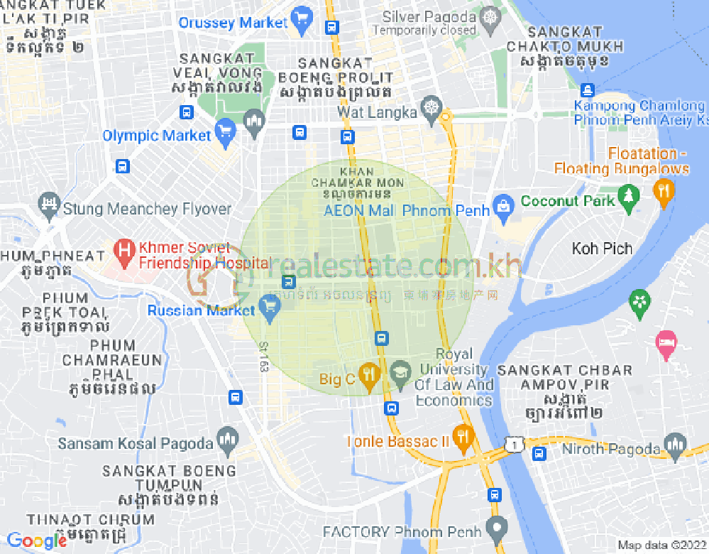 Carte de BKK 1, Boeng Keng Kang, Phnom Penh