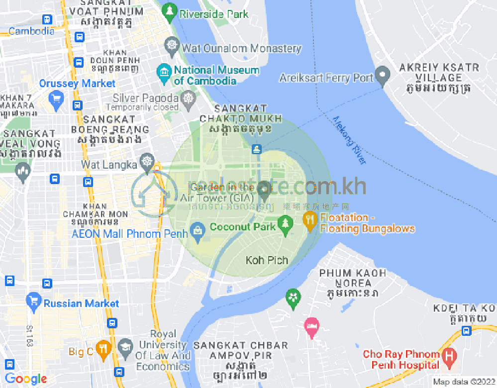แผนที่ โตนเลบาสัก, จัมการมอน, พนมเปญ