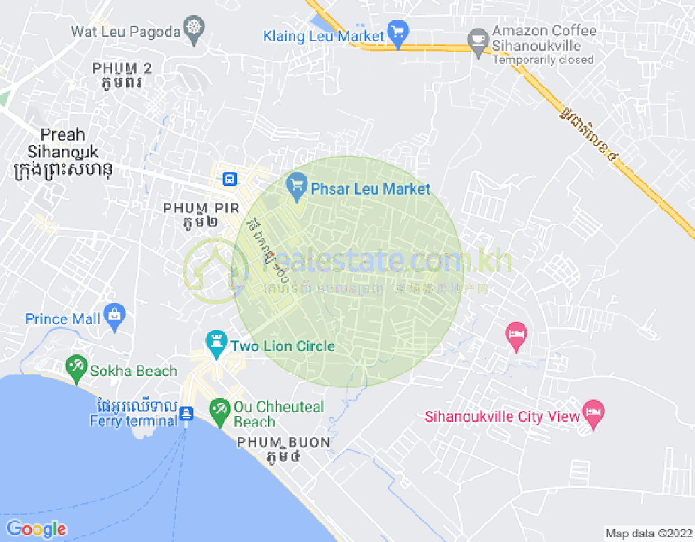 Mapa: Unnamed street 804, Sangkat Pir, Sihanoukville