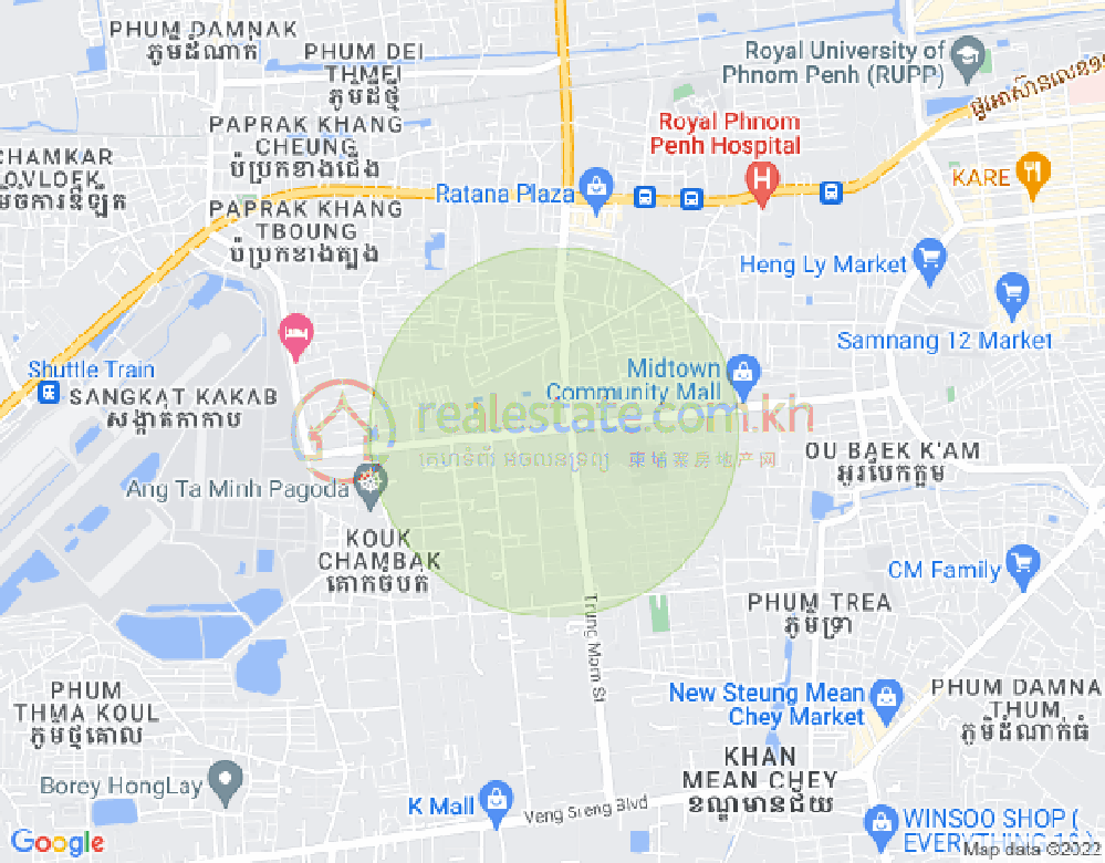 Map of Tuek Thla, Sen Sok, Phnom Penh