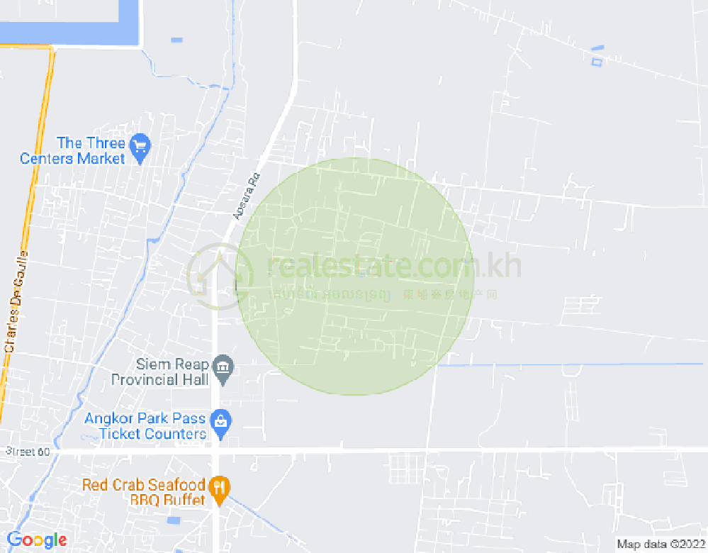 60 ផ្លូ60m, Sla Kram 구역, 씨엠립 지도