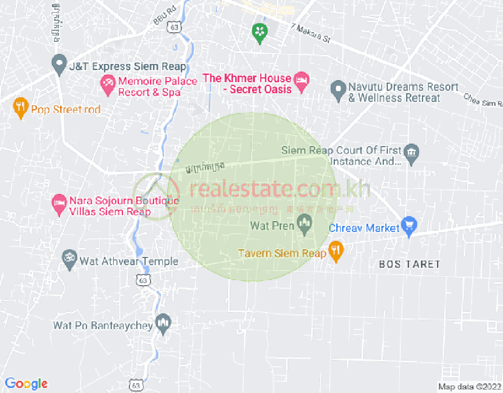 Mapa: Sala Kamraeuk, Siem Reap