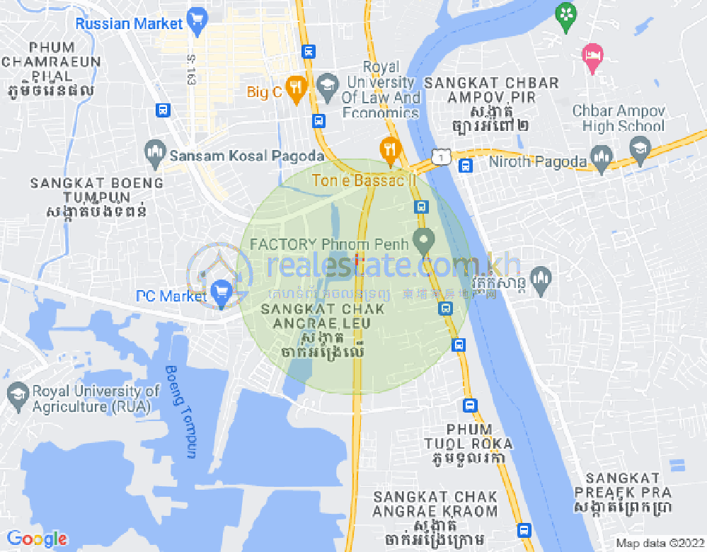 长夏上社分区, 棉芷区, 金边地图