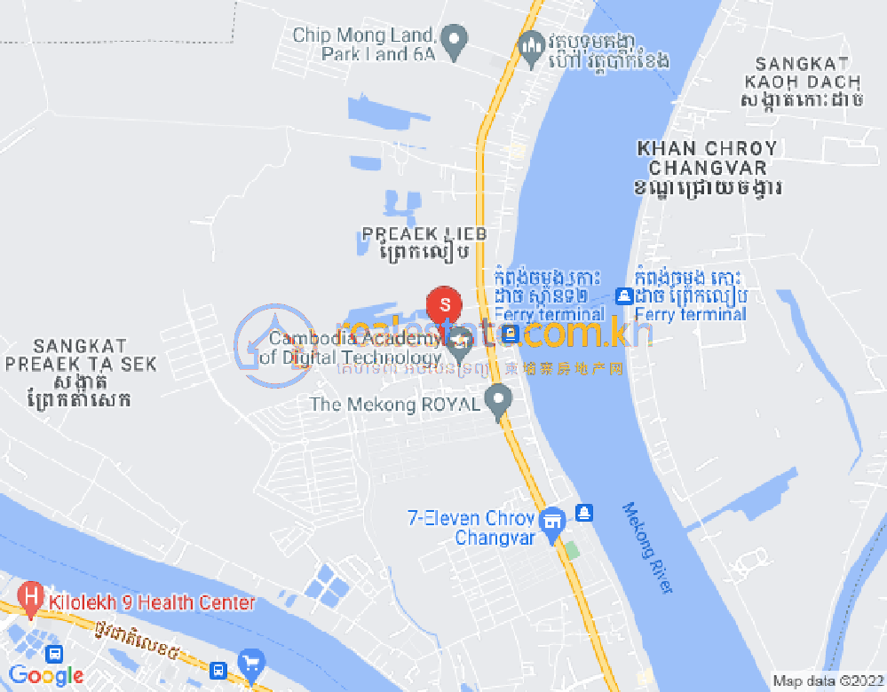 Mapa: Preaek Lieb, Chroy Changvar, Phnom Penh