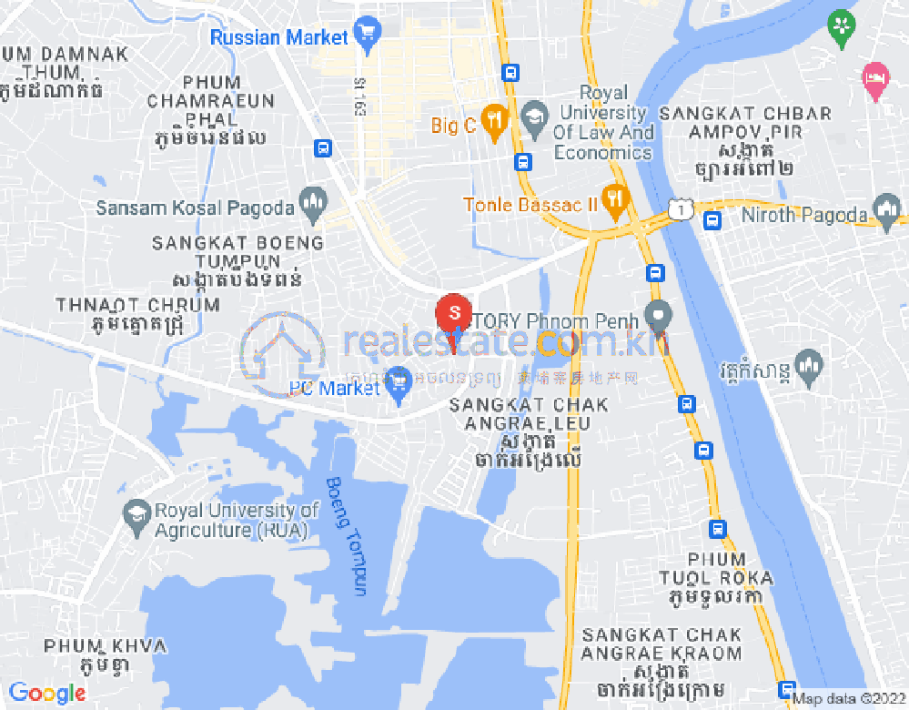 长夏上社分区, 棉芷区, 金边地图