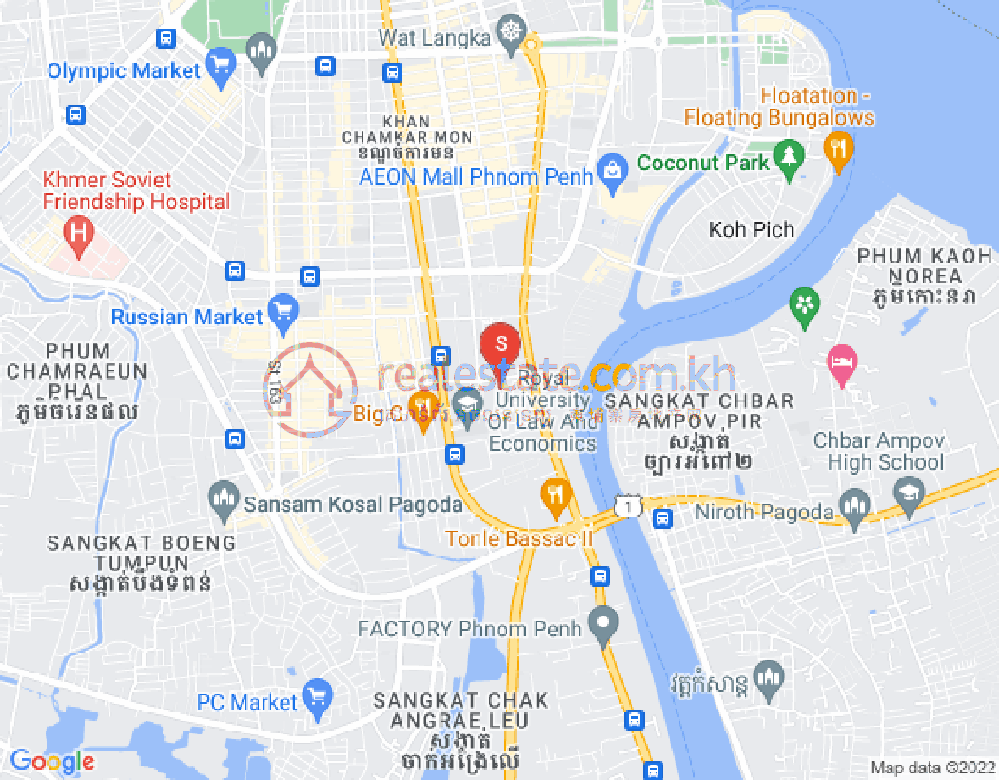 แผนที่ โตนเลบาสัก, จัมการมอน, พนมเปญ