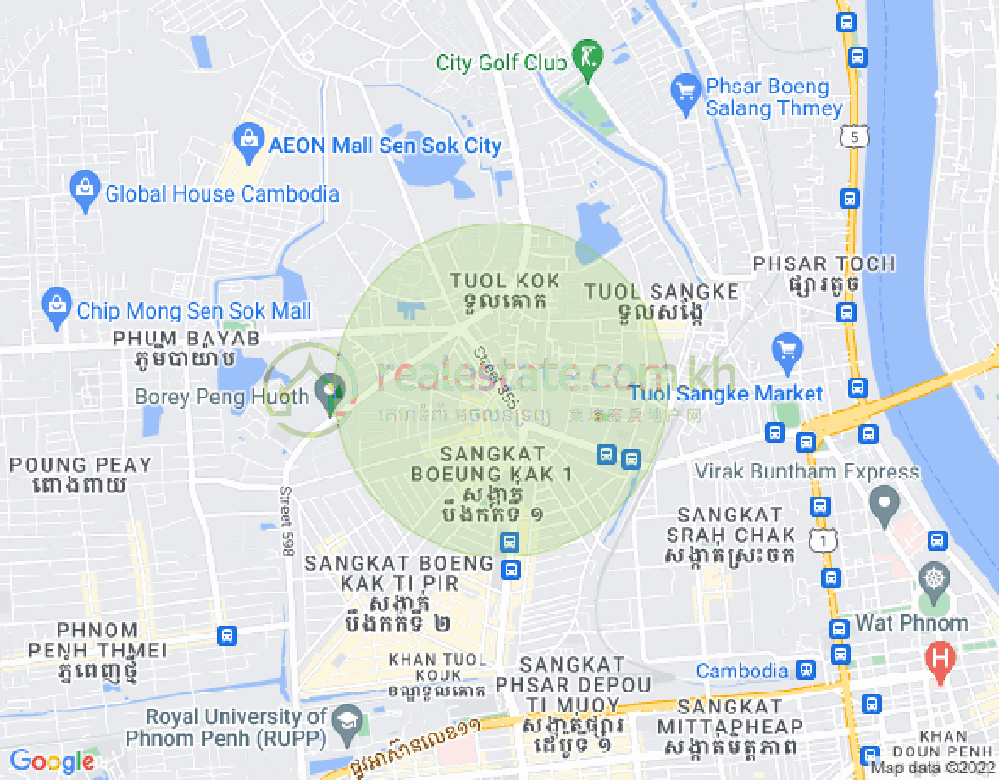 Mapa: Chrang Chamres I, Russey Keo, Phnom Penh