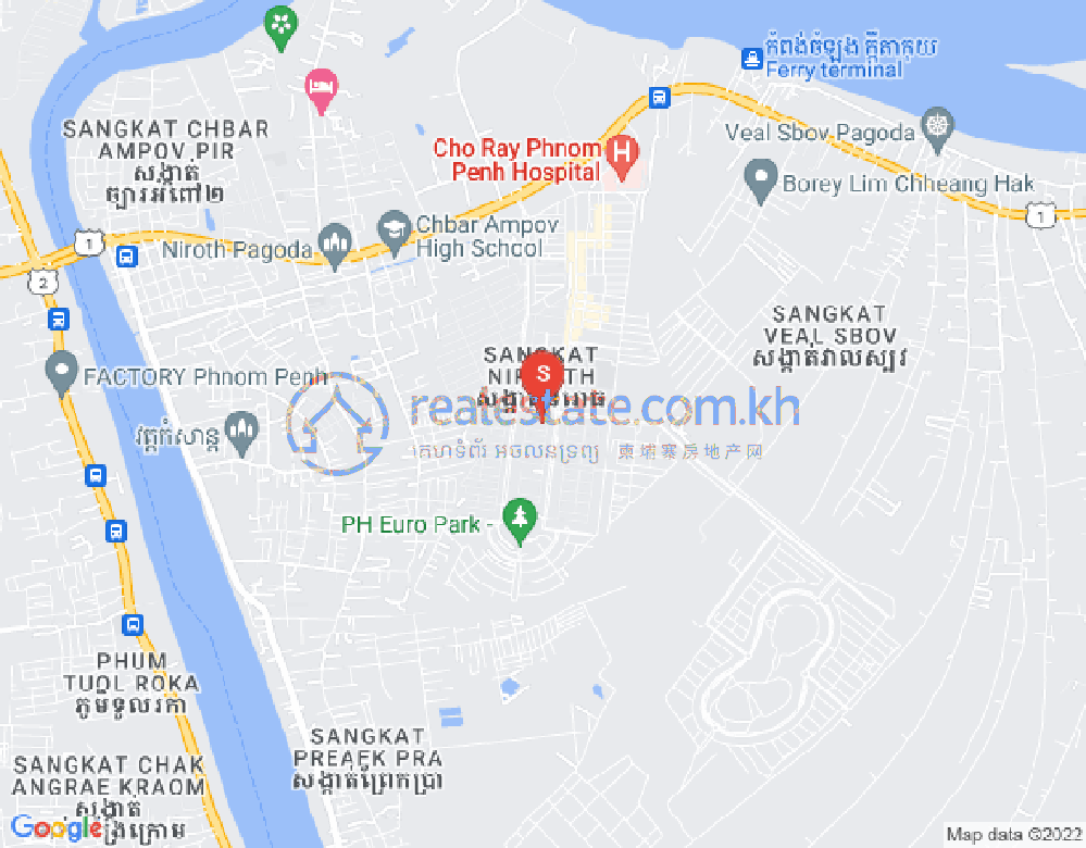 Nirouth分区, 铁桥头区, 金边地图