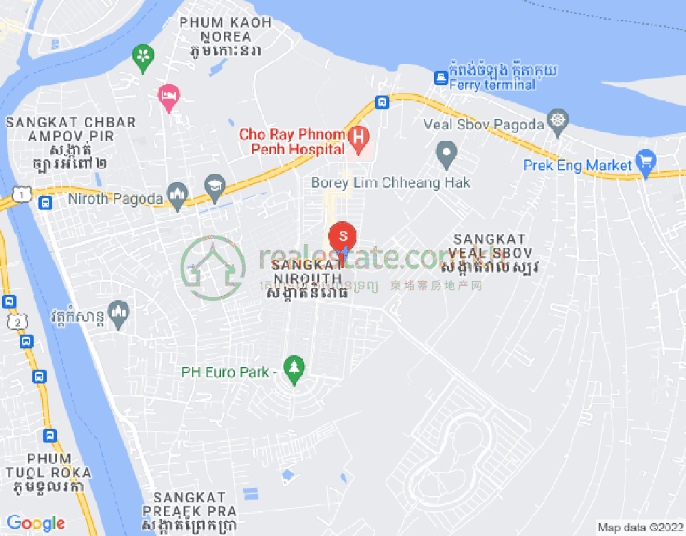 Nirouth分区, 铁桥头区, 金边地图
