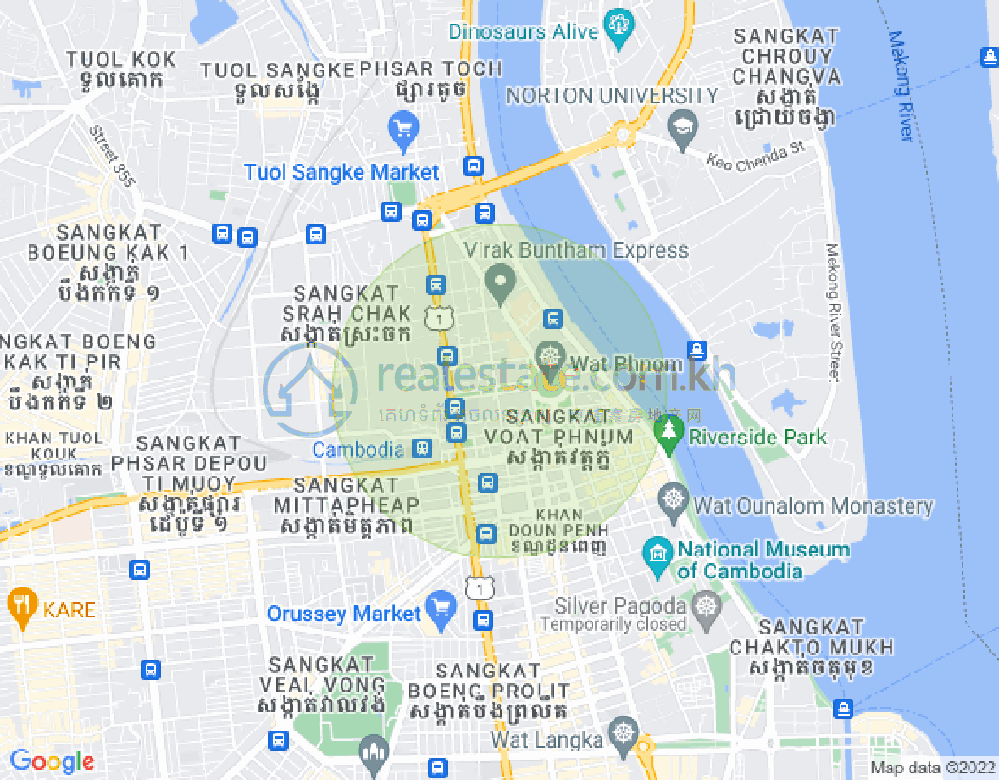 Map of Phsar Kandal I, Daun Penh, Phnom Penh