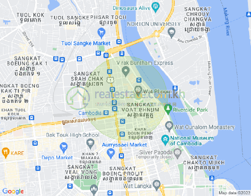 แผนที่ ปซาร์กันดาล 1, ดวนป็ญ, พนมเปญ