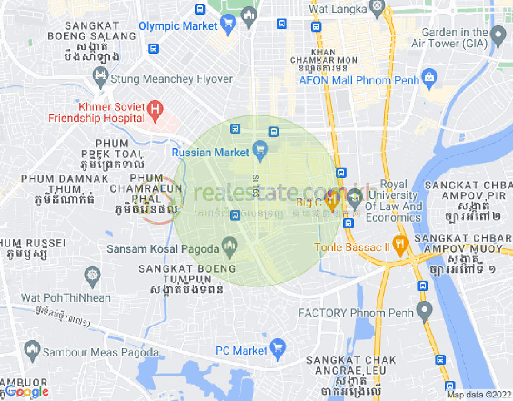 Mapa: Toul Tum Poung 1, Chamkarmon, Phnom Penh